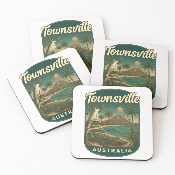 Item preview,  Townsville Australia with Cockatoo and Beach Lagoon designed and sold by Places On Earth.