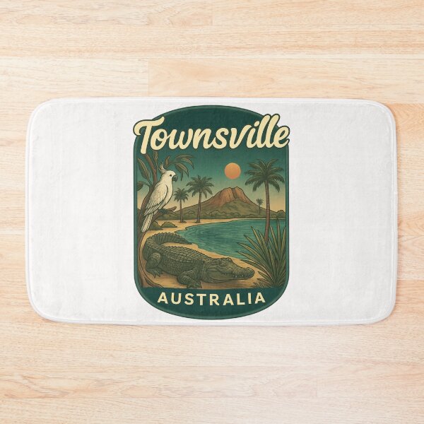Item preview,  Townsville Australia with Cockatoo and Beach Lagoon designed and sold by Places On Earth.