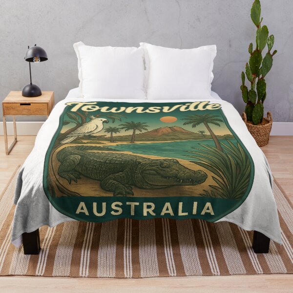 Item preview,  Townsville Australia with Cockatoo and Beach Lagoon designed and sold by Places On Earth.