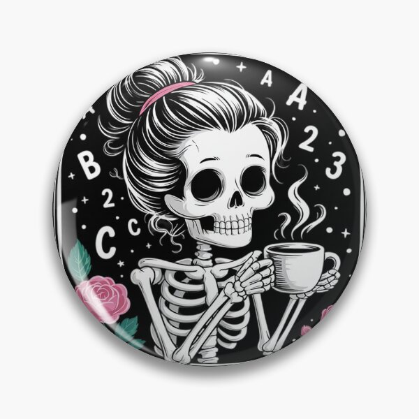 Item preview, I'll Just Wait Until It's Quiet Skeleton Coffee Teacher designed and sold by VerseFarm.