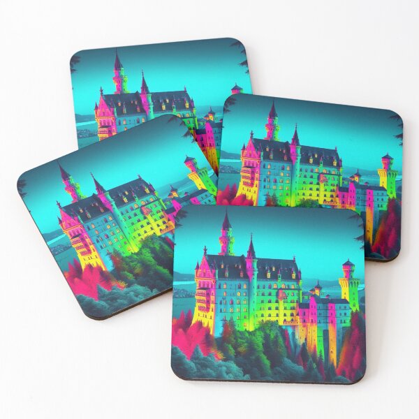 Item preview, Neuschwanstein Castle in neon light designed and sold by sightsmodern.
