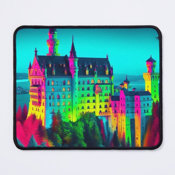 Item preview, Neuschwanstein Castle in neon light designed and sold by sightsmodern.