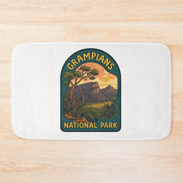 Item preview,  Grampians National Park with Emu and Rock Formations designed and sold by Places On Earth.