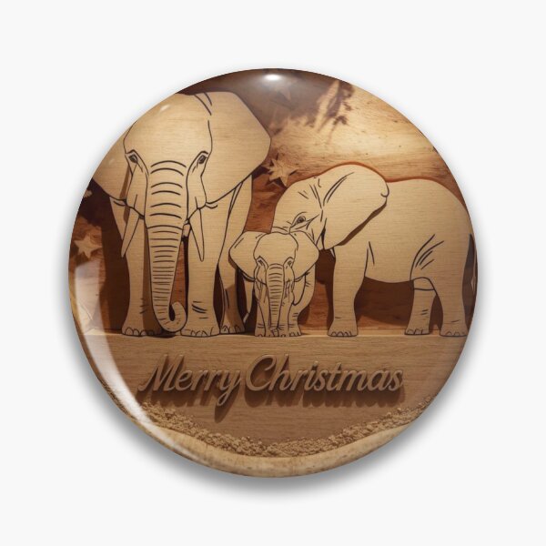 Item preview, Elephant Family Carved Christmas – Symbolic Warmth designed and sold by SavannaStrikes.