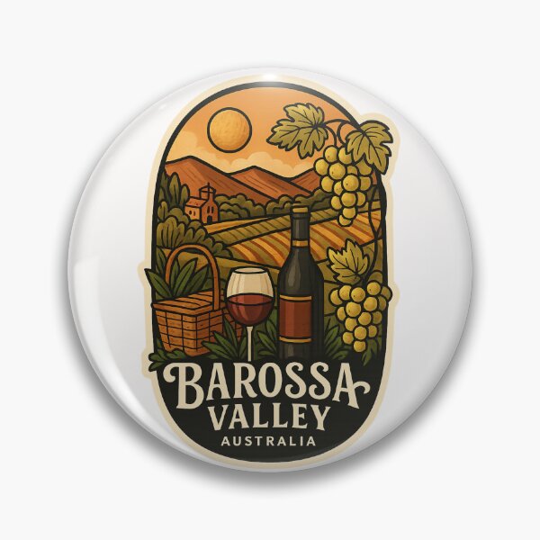 Item preview,  Barossa Valley Australia with Vineyard and Red Wine designed and sold by Places On Earth.