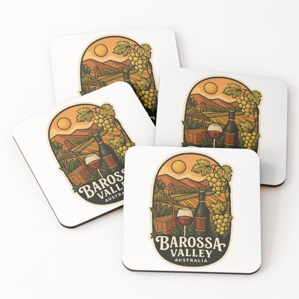 Item preview,  Barossa Valley Australia with Vineyard and Red Wine designed and sold by Places On Earth.