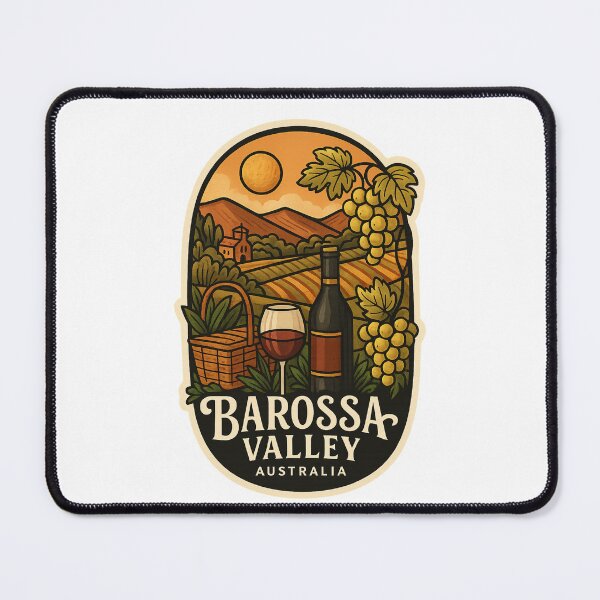 Item preview,  Barossa Valley Australia with Vineyard and Red Wine designed and sold by Places On Earth.