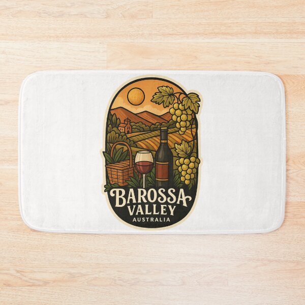Item preview,  Barossa Valley Australia with Vineyard and Red Wine designed and sold by Places On Earth.