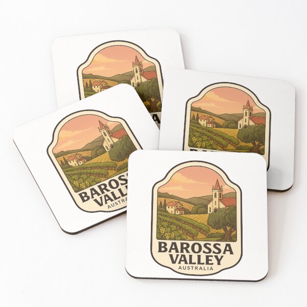 Item preview,  Barossa Valley Australia with Vineyard and Hillside Church designed and sold by Places On Earth.