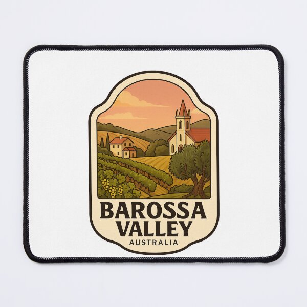 Item preview, Barossa Valley Australia with Vineyard and Hillside Church designed and sold by Places On Earth.