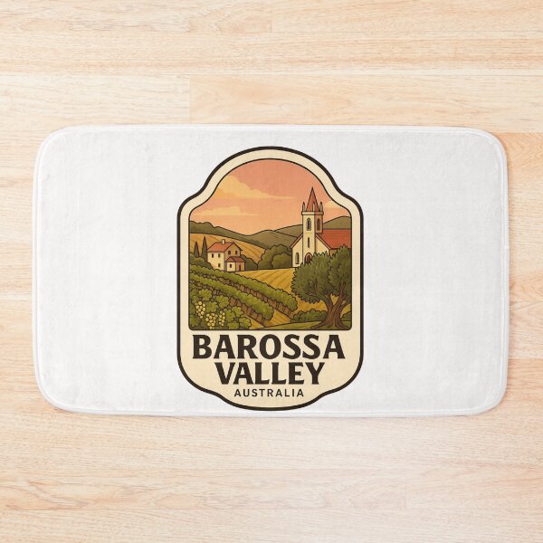 Item preview,  Barossa Valley Australia with Vineyard and Hillside Church designed and sold by Places On Earth.