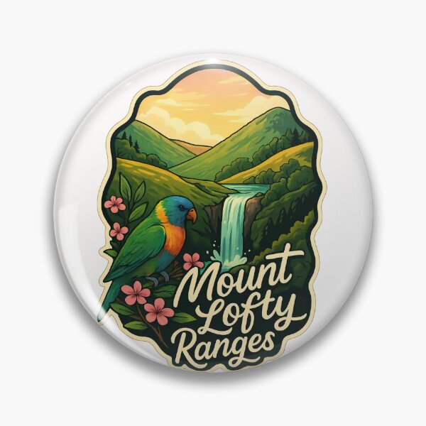 Item preview,  Mount Lofty Ranges with Rainbow Lorikeet and Waterfall designed and sold by Places On Earth.