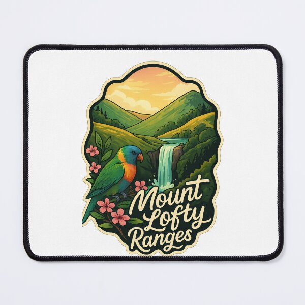 Item preview,  Mount Lofty Ranges with Rainbow Lorikeet and Waterfall designed and sold by Places On Earth.