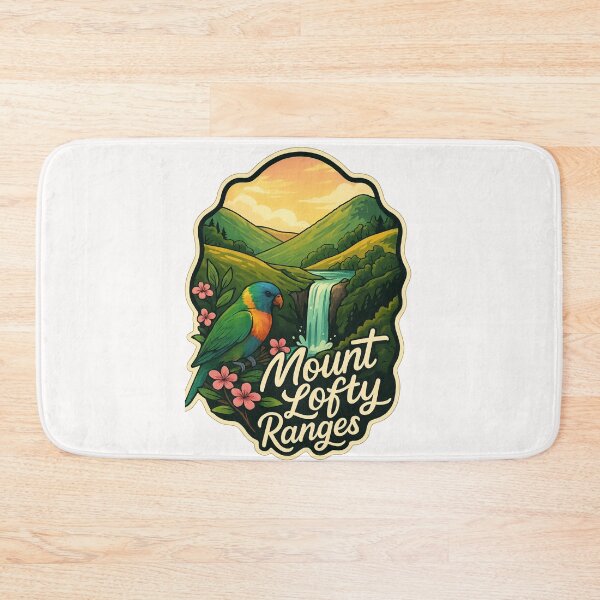 Item preview,  Mount Lofty Ranges with Rainbow Lorikeet and Waterfall designed and sold by Places On Earth.