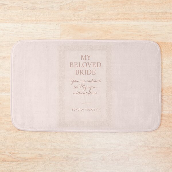 Item preview, My Beloved Bride – Soft Pink Christian Quote from Song of Songs 4:7 designed and sold by astersgraphics.