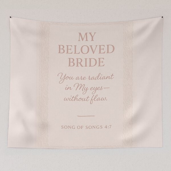 Item preview, My Beloved Bride – Soft Pink Christian Quote from Song of Songs 4:7 designed and sold by astersgraphics.