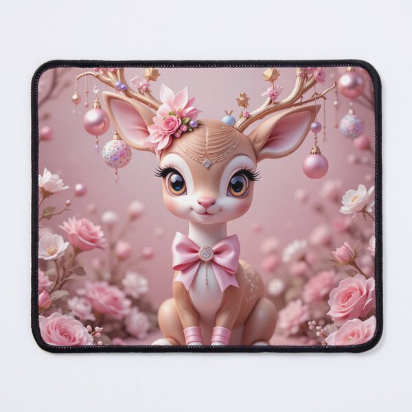 Item preview, Enchanted Pink Deer Delight – Sweet Pastel Fantasy Charm designed and sold by PixelVibe782.