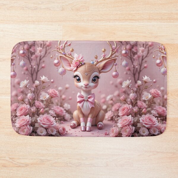 Item preview, Enchanted Pink Deer Delight – Sweet Pastel Fantasy Charm designed and sold by PixelVibe782.