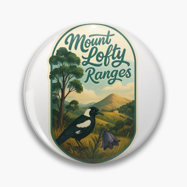 Item preview,  Mount Lofty Ranges with Magpie and Hillside Chapel designed and sold by Places On Earth.