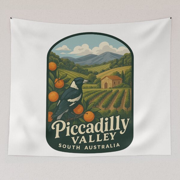 Item preview,  Piccadilly Valley South Australia with Magpie and Orange Orchard designed and sold by Places On Earth.