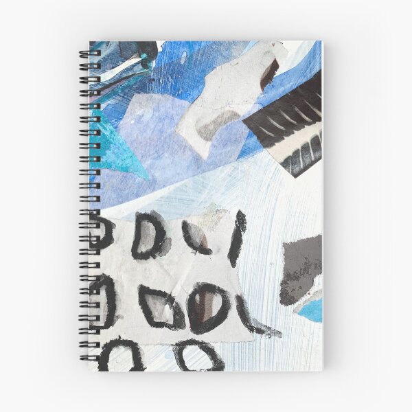 Item preview, Art Print & More: An abstract winter collage in cool shades of blue and white – Poetic miniature series – 302 Grafe | Annette Kunow designed and sold by KunowArtShop.