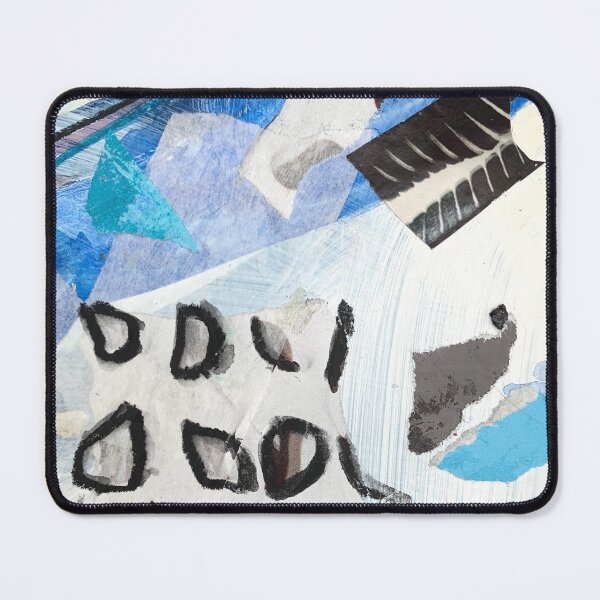 Item preview, Art Print & More: An abstract winter collage in cool shades of blue and white – Poetic miniature series – 302 Grafe | Annette Kunow designed and sold by KunowArtShop.