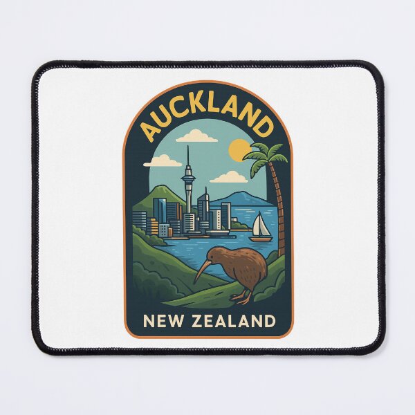 Item preview,  Auckland New Zealand with City Skyline and Coastal Kiwi designed and sold by Places On Earth.
