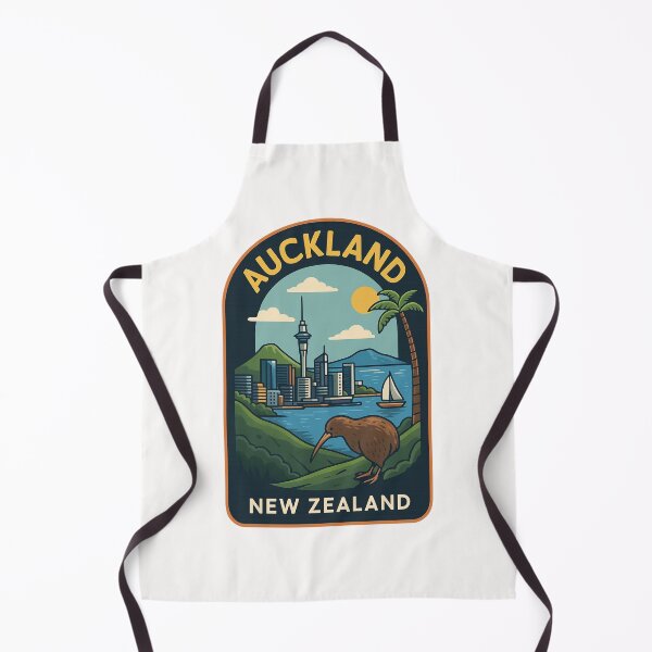 Item preview, Auckland New Zealand with City Skyline and Coastal Kiwi designed and sold by Places On Earth.
