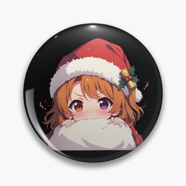 Item preview, Iroha Isshiki Oregairu Chibi Kawaii Christmas Peeker Anime Girl Holiday Whimsy designed and sold by TorbenKuhano.