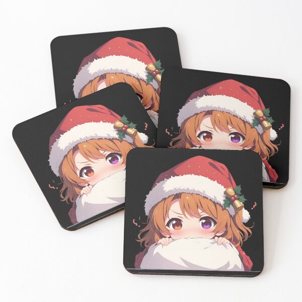 Artikelvorschau, Iroha Isshiki Oregairu Chibi Kawaii Christmas Peeker Anime Girl Holiday Whimsy entworfen und verkauft von TorbenKuhano.