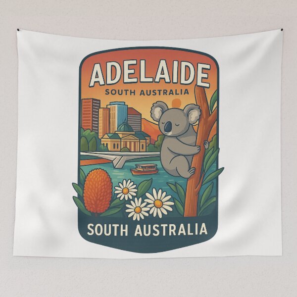 Item preview,  Adelaide South Australia with Koala and River Torrens View designed and sold by Places On Earth.