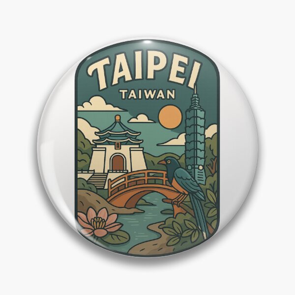 Item preview,  Taipei Taiwan with Taipei 101 and Formosan Magpie designed and sold by Places On Earth.