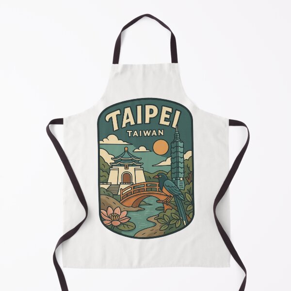 Item preview, Taipei Taiwan with Taipei 101 and Formosan Magpie designed and sold by Places On Earth.