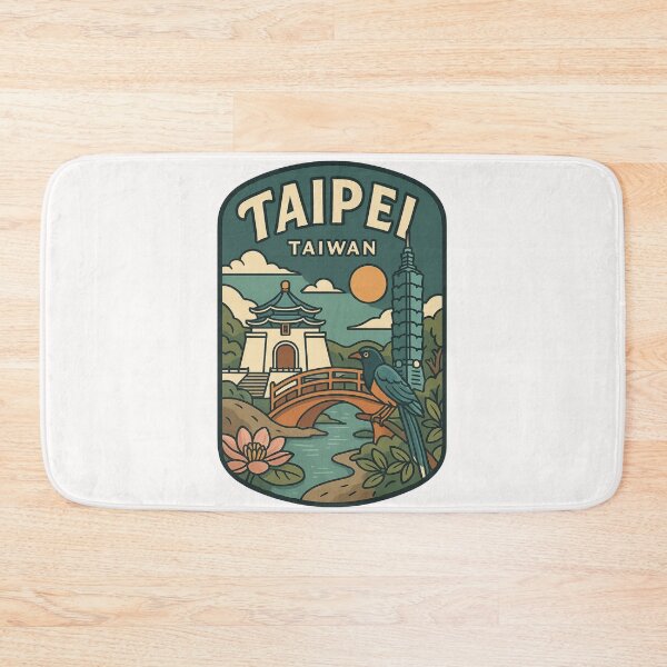 Item preview,  Taipei Taiwan with Taipei 101 and Formosan Magpie designed and sold by Places On Earth.