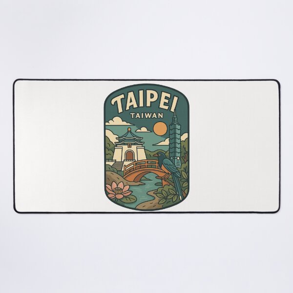 Item preview, Taipei Taiwan with Taipei 101 and Formosan Magpie designed and sold by Places On Earth.