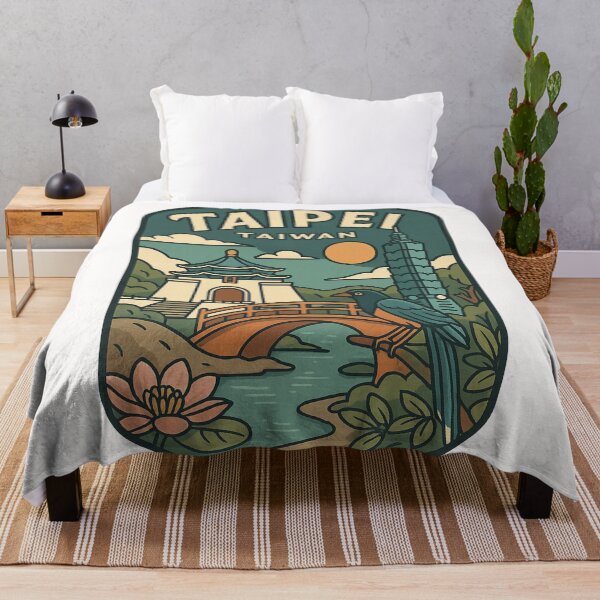 Item preview,  Taipei Taiwan with Taipei 101 and Formosan Magpie designed and sold by Places On Earth.