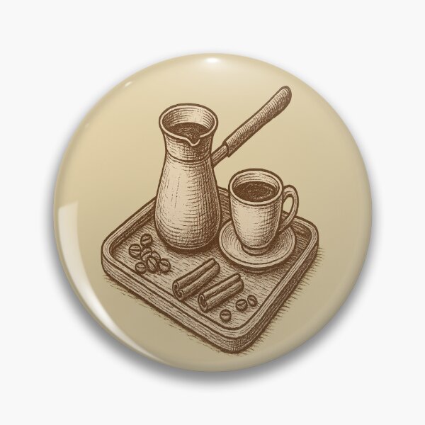 Item preview, Vintage Turkish Coffee Setup – Rustic Sketch Art for Coffee Lovers designed and sold by Globalcitytees.