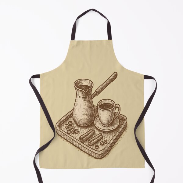 Item preview, Vintage Turkish Coffee Setup – Rustic Sketch Art for Coffee Lovers designed and sold by Globalcitytees.