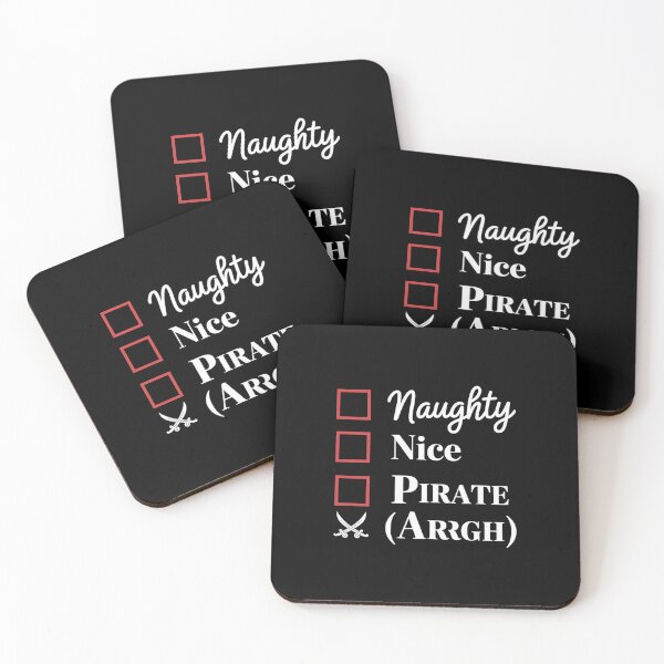 Item preview, Naughty Nice Pirate Argh Christmas List designed and sold by ChristopStano.