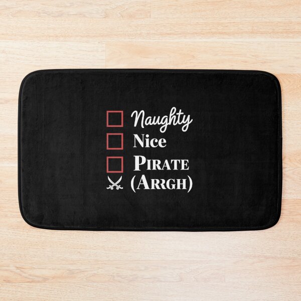 Item preview, Naughty Nice Pirate Argh Christmas List designed and sold by ChristopStano.