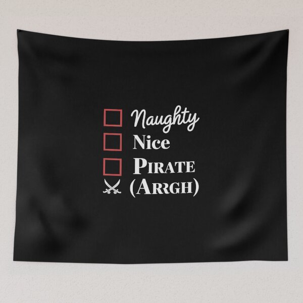Item preview, Naughty Nice Pirate Argh Christmas List designed and sold by ChristopStano.