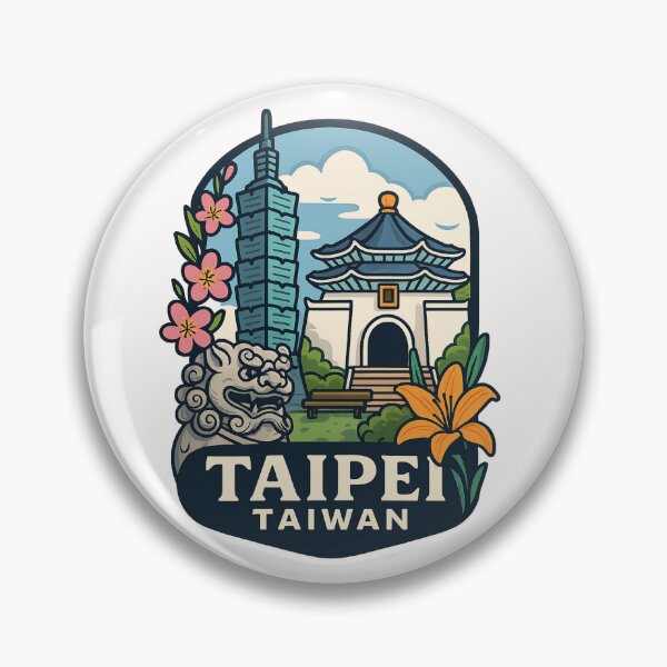 Item preview,  Taipei Taiwan with Chiang Kai-shek Memorial and Taipei 101 designed and sold by Places On Earth.