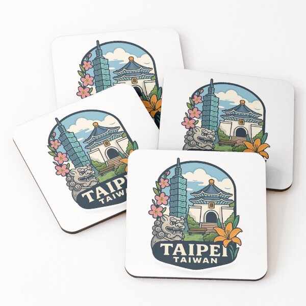 Item preview,  Taipei Taiwan with Chiang Kai-shek Memorial and Taipei 101 designed and sold by Places On Earth.