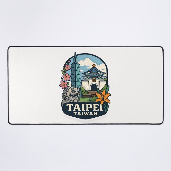 Item preview, Taipei Taiwan with Chiang Kai-shek Memorial and Taipei 101 designed and sold by Places On Earth.