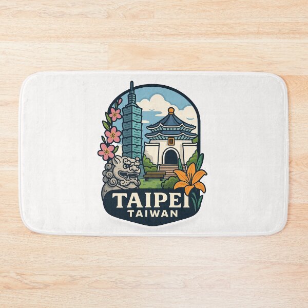 Item preview,  Taipei Taiwan with Chiang Kai-shek Memorial and Taipei 101 designed and sold by Places On Earth.