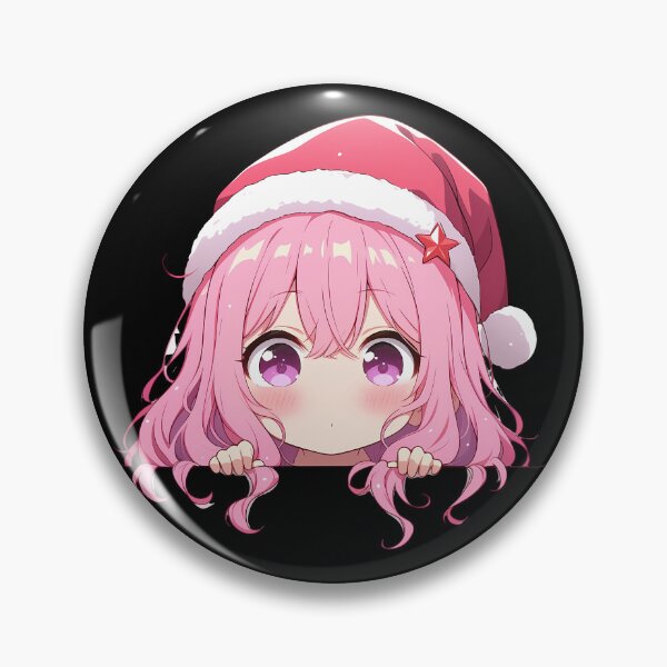 Item preview, Sumi Sakurasawa Rent A Girlfriend Anime Girl Chibi Kawaii Christmas Peeker Gentle Pink Holiday Charm designed and sold by TorbenKuhano.