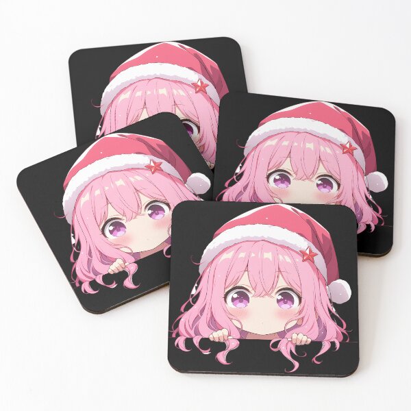 Item preview, Sumi Sakurasawa Rent A Girlfriend Anime Girl Chibi Kawaii Christmas Peeker Gentle Pink Holiday Charm designed and sold by TorbenKuhano.