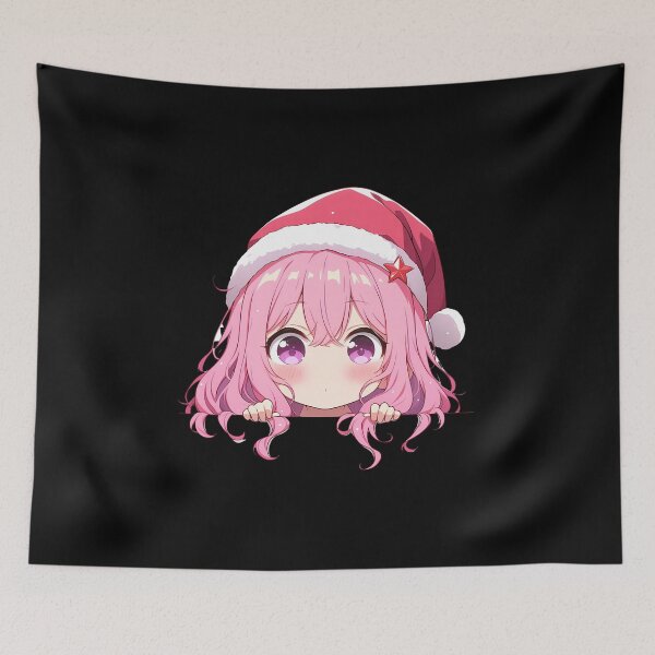 Item preview, Sumi Sakurasawa Rent A Girlfriend Anime Girl Chibi Kawaii Christmas Peeker Gentle Pink Holiday Charm designed and sold by TorbenKuhano.