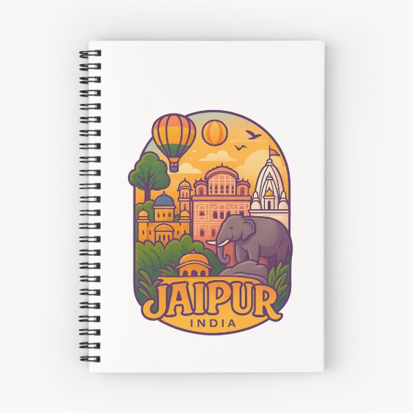 Item preview,  Jaipur India with City Palaces and Hot Air Balloons designed and sold by Places On Earth.