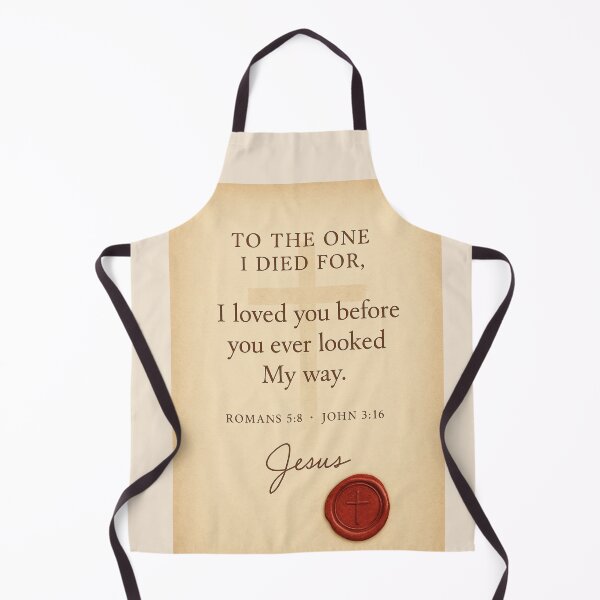 Item preview, To The One I Died For – Vintage Christian Love Letter from Jesus (Romans 5:8 + John 3:16) designed and sold by astersgraphics.
